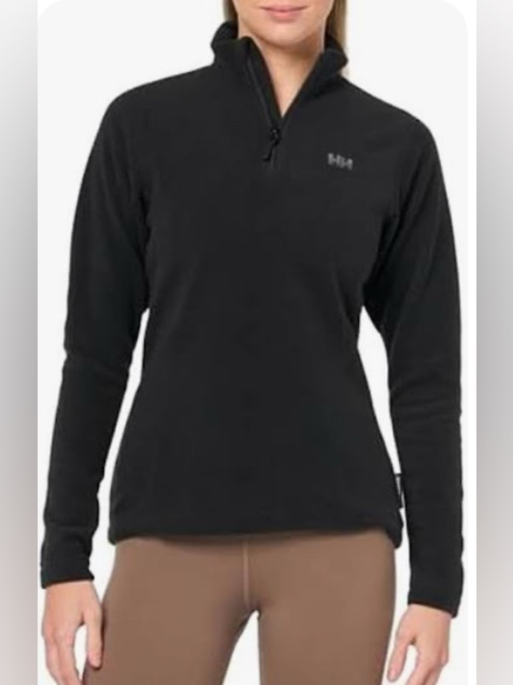 Helly Hansen Polartec Black Half-Zip Fleece Pullover XL Light Performance Layer